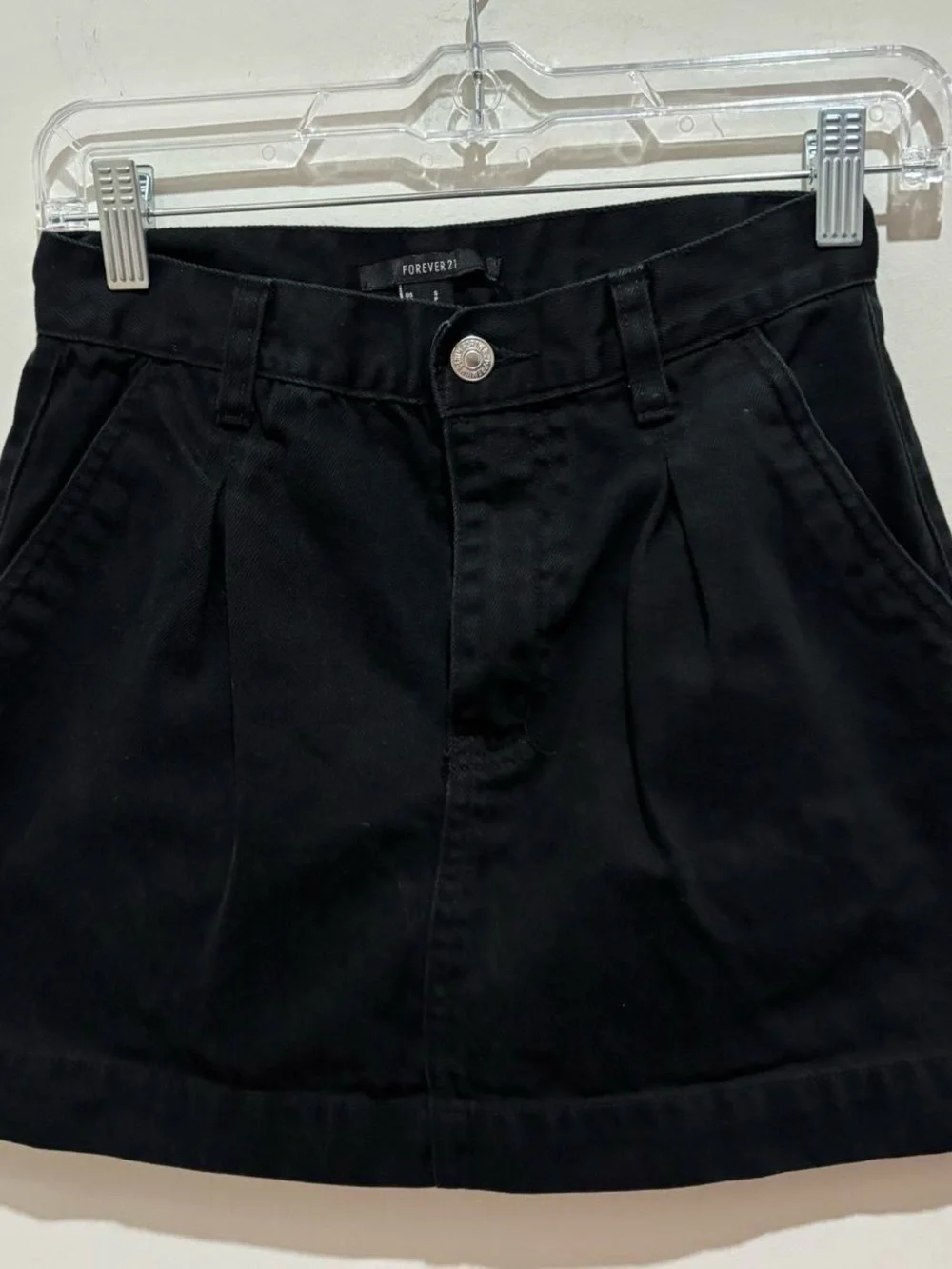 Forever 21 black denim mini skirt, Small